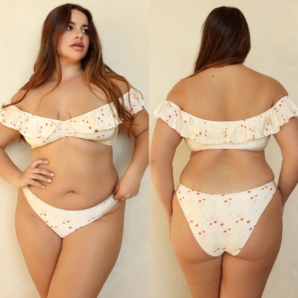 Dippin' Daisy's Other - New! Dippin' Daisy's Rosewater Siren Bandeau Bikini Set S/M 1893